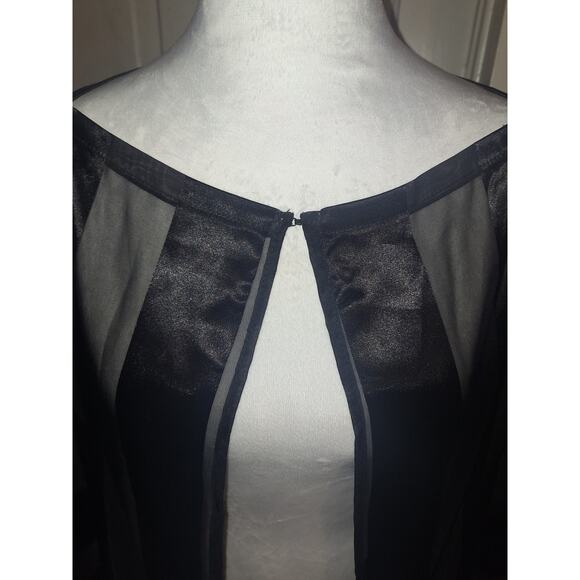 Black Sheer Long Kimino Duster Tunic One Size Dark Romantic Whimsygoth Witchy - Picture 3 of 4